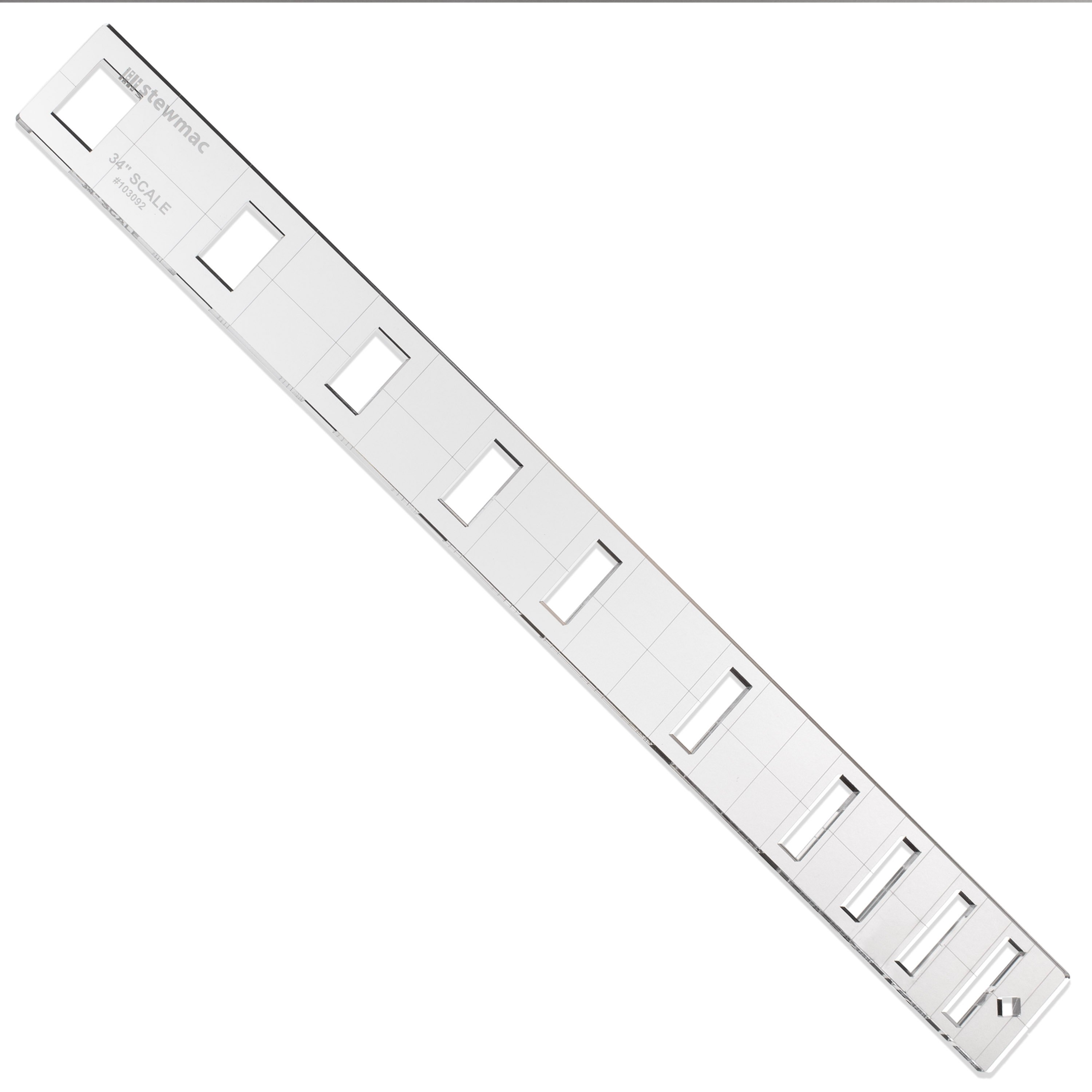 StewMac Fingerboard Inlay Template, Bass Block, 34" Scale