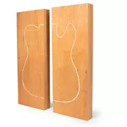 Cuerpo cuerpo en bruto de caoba hondureña, 2-Piece, sin pegar, sin lijar