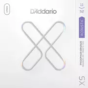 Cuerdas de guitarra acústica D'Addario XS Phosphor Bronze, paquete de 3, luz personalizada (XSAPB1152 a 3P)
