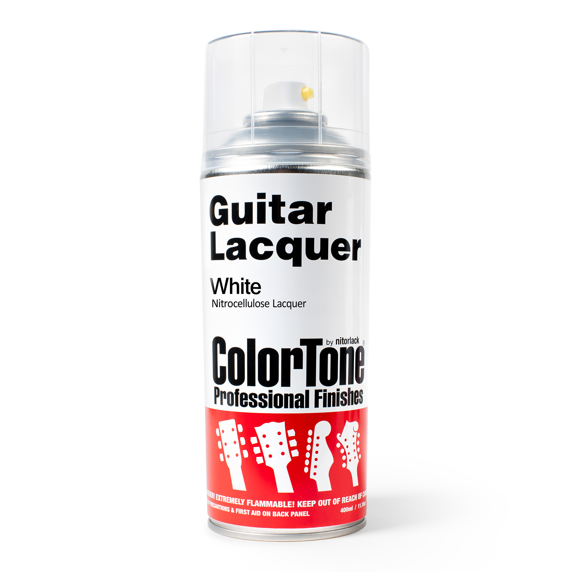 Imprimación de guitarra en aerosol ColorTone de Nitorlack, blanco