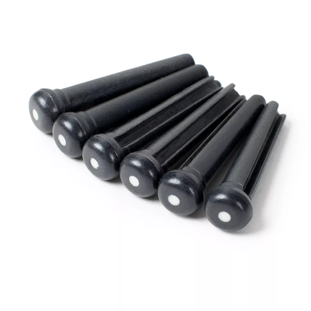 Pins de puente TUSQ estilo tradicional, negros con punto decorativo Pins de puente TUSQ estilo tradicional, negros con punto decorativo