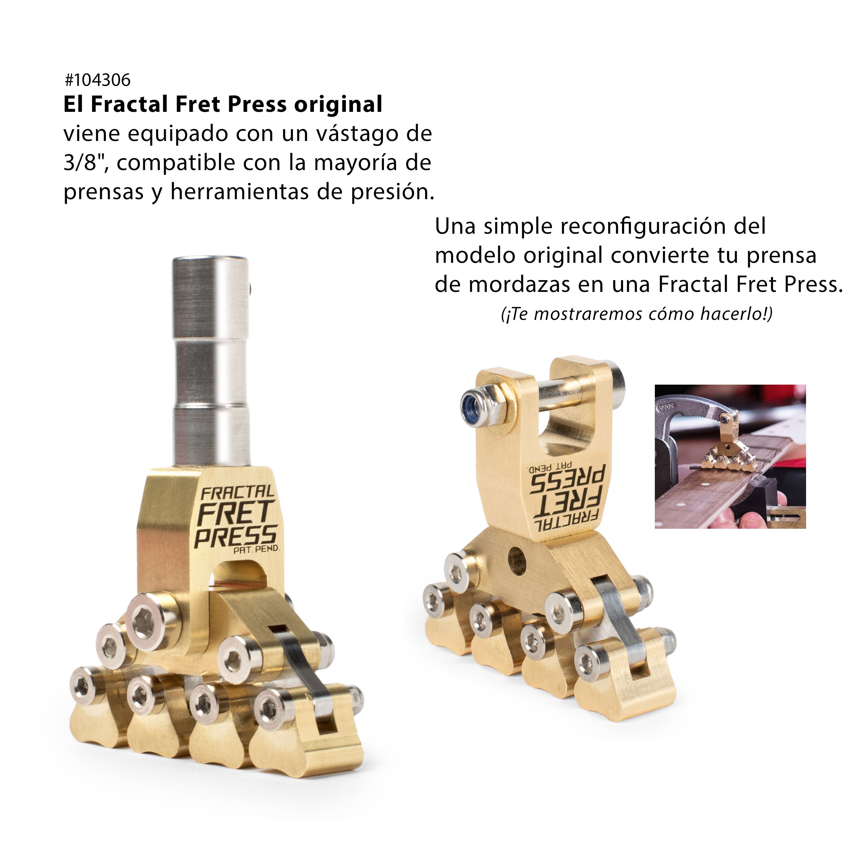 J Edwards Bladed Fractal Fret Press (prensa fractal con cuchilla)