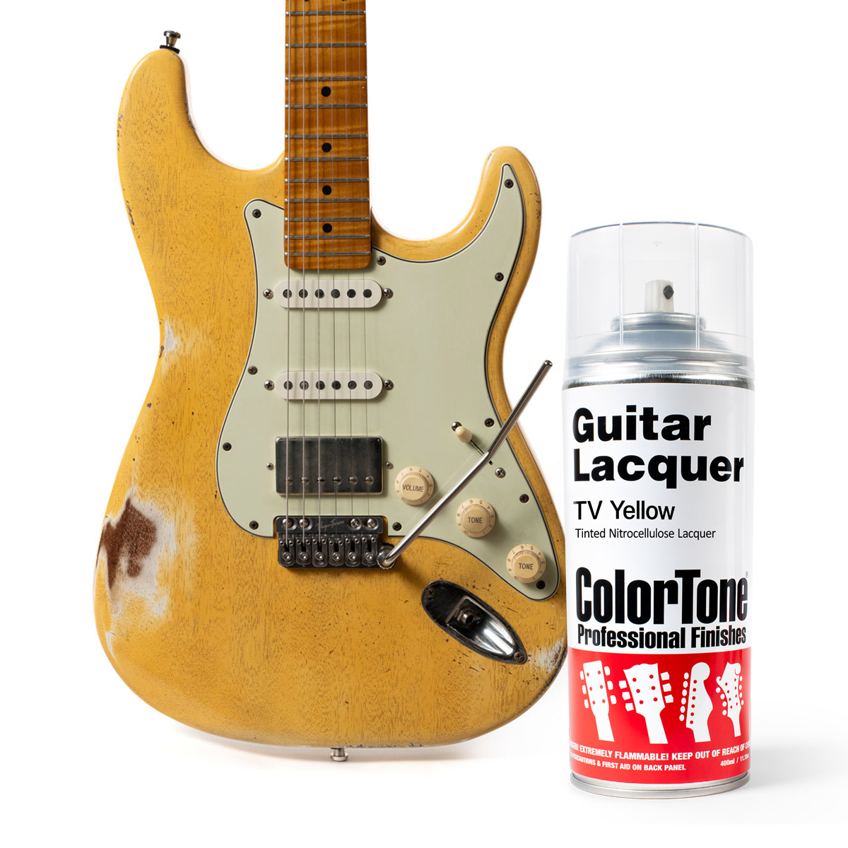 Laca en aerosol ColorTone para guitarra, TV Yellow