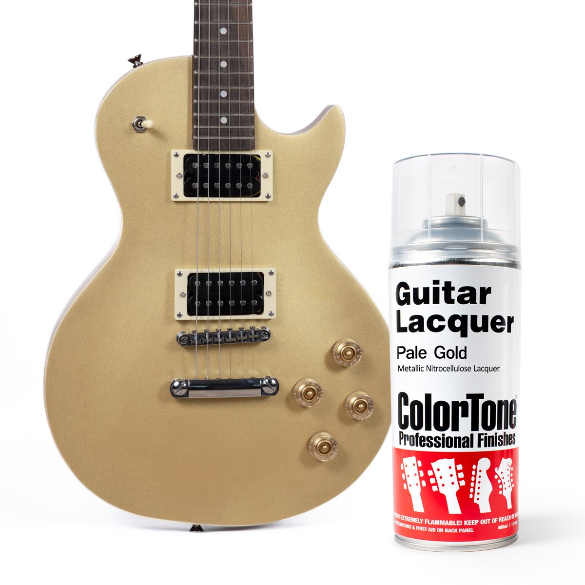 Laca en aerosol ColorTone para guitarra, Pale Gold