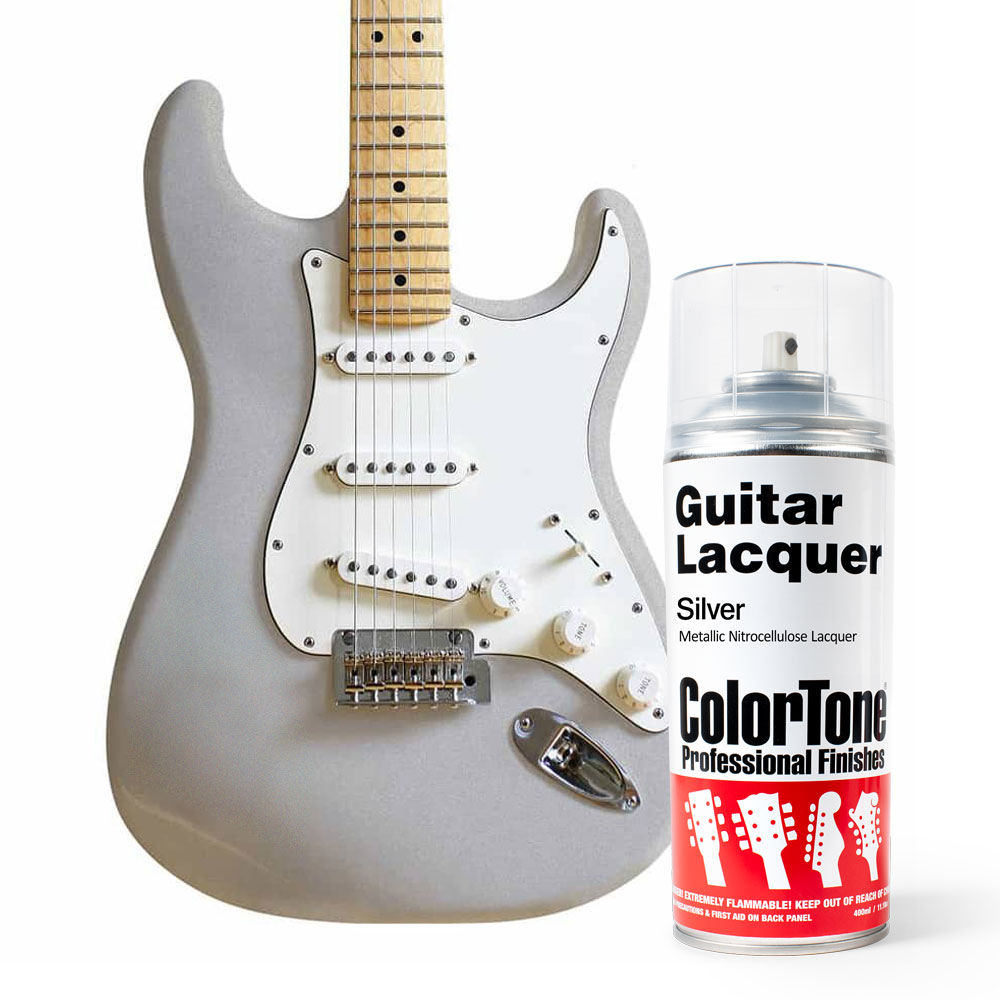 Laca en aerosol ColorTone para guitarra, Silver Laca en aerosol ColorTone para guitarra, Silver