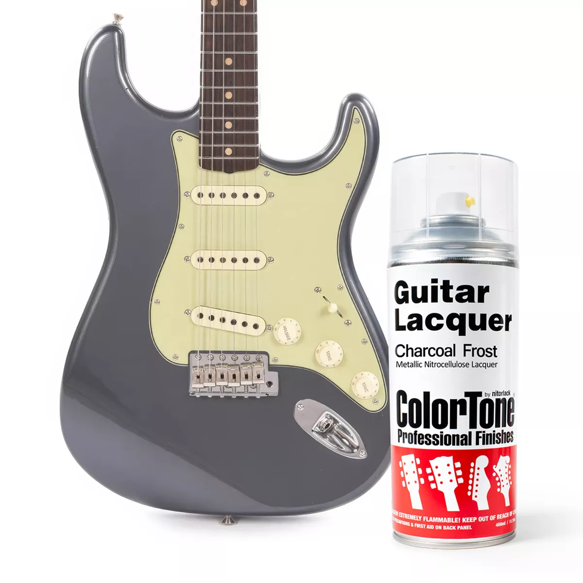 Laca en aerosol ColorTone para guitarra, Charcoal Frost Laca en aerosol ColorTone para guitarra, Charcoal Frost