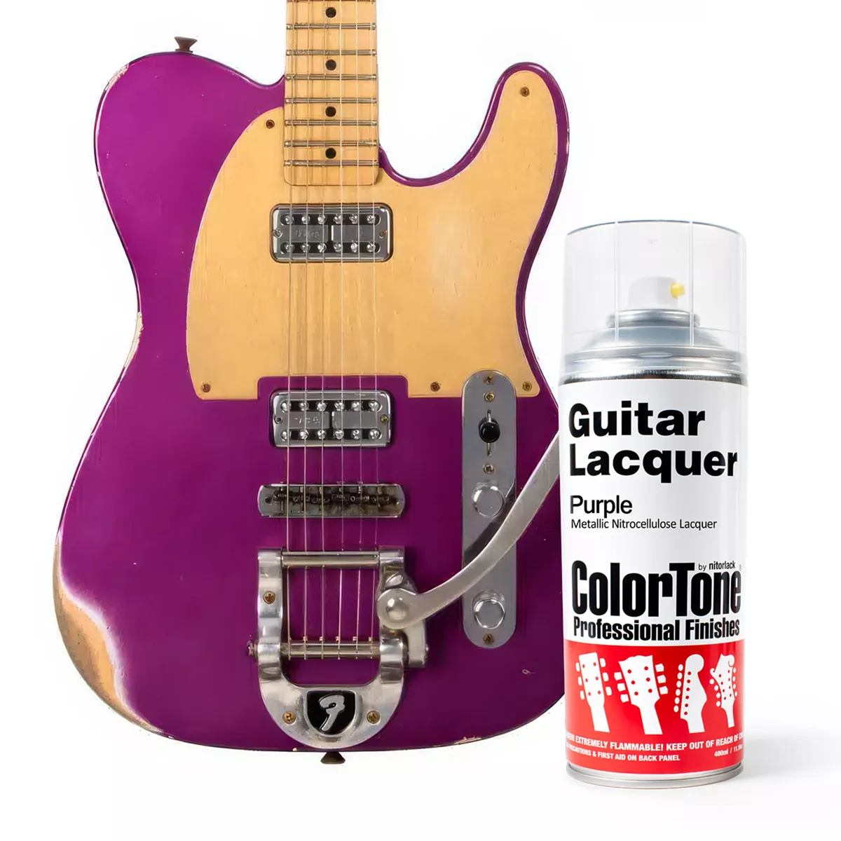 Laca en aerosol ColorTone para guitarra, Purple Laca en aerosol ColorTone para guitarra, Purple
