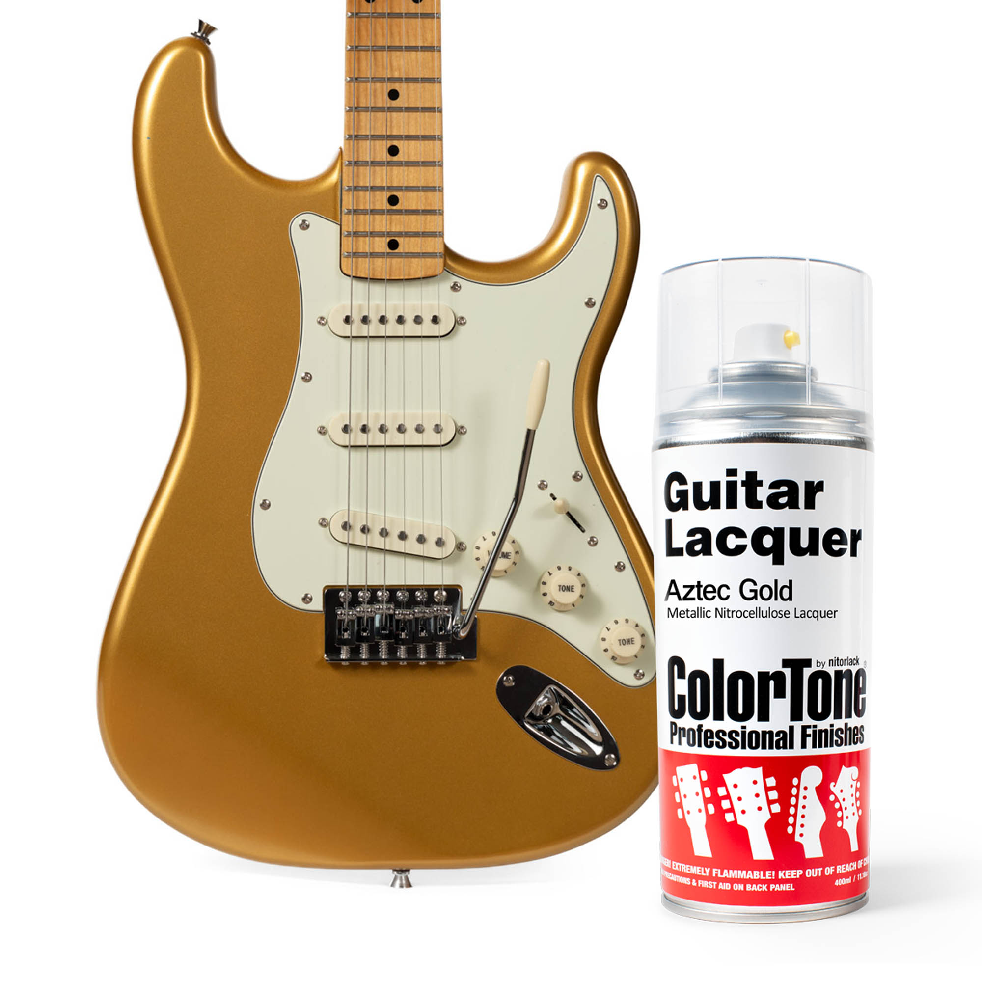 Laca en aerosol ColorTone para guitarra, Aztec Gold