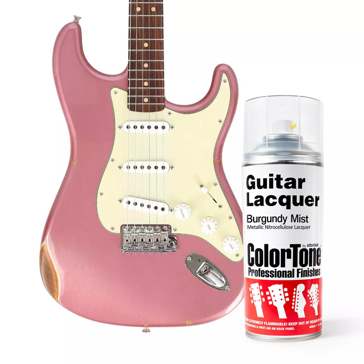 Laca en aerosol ColorTone para guitarra, Burgundy Mist Laca en aerosol ColorTone para guitarra, Burgundy Mist