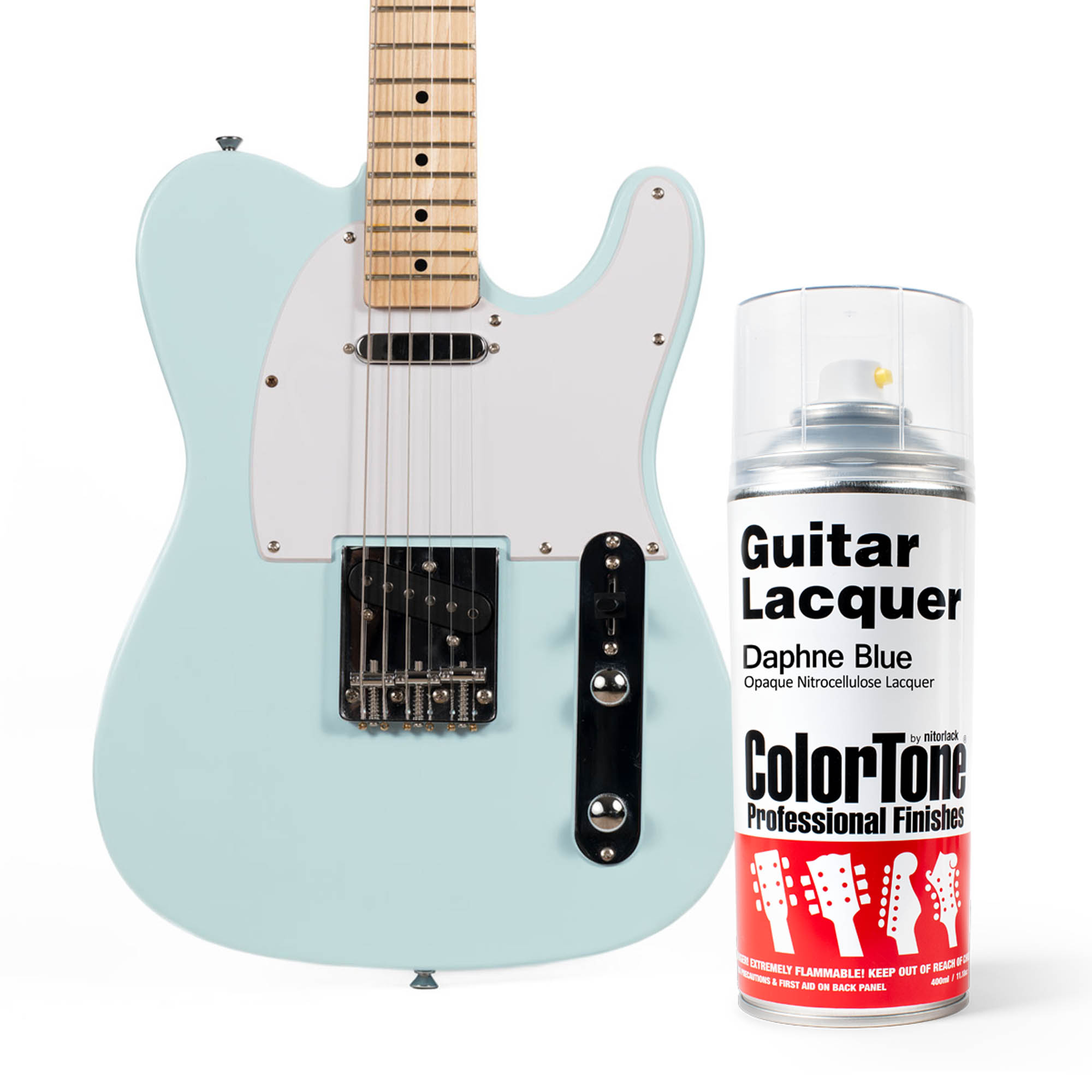 Laca en aerosol ColorTone para guitarra, Daphne Blue Laca en aerosol ColorTone para guitarra, Daphne Blue