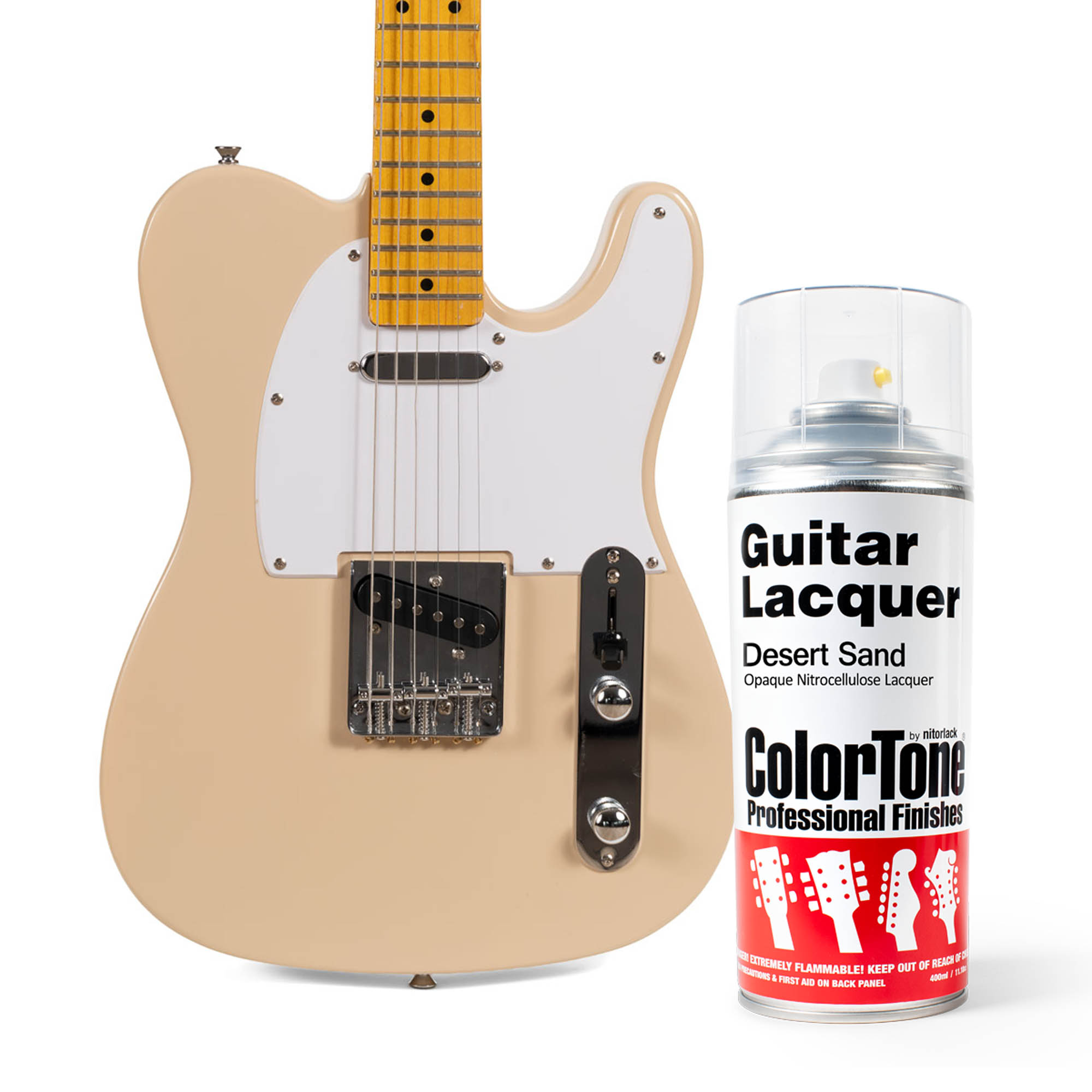 Laca en aerosol ColorTone para guitarra, Desert Sand