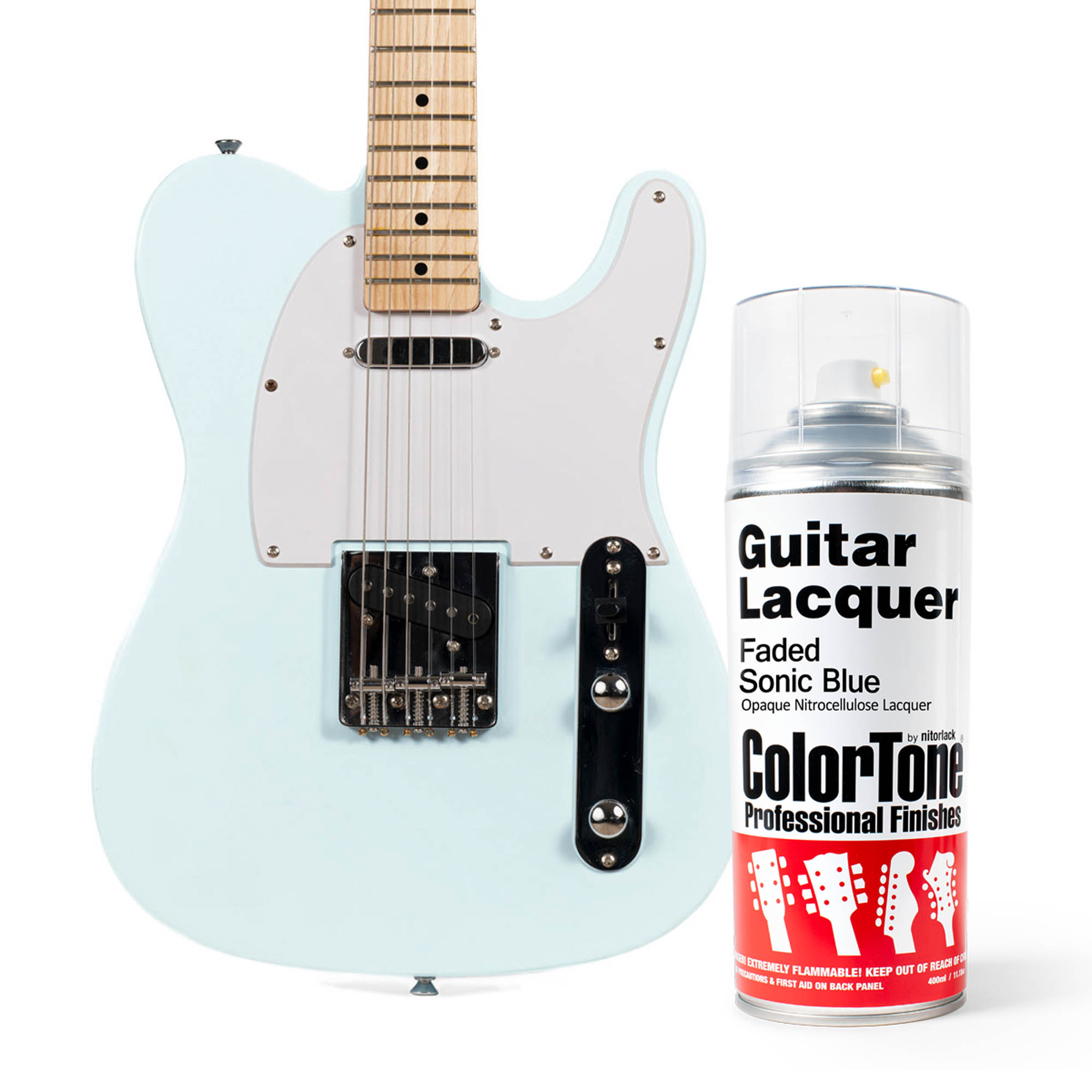 Laca en aerosol ColorTone para guitarra, Faded Sonic Blue Laca en aerosol ColorTone para guitarra, Faded Sonic Blue