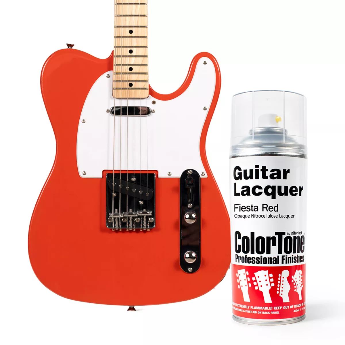 Laca en aerosol ColorTone para guitarra, Fiesta Red Laca en aerosol ColorTone para guitarra, Fiesta Red
