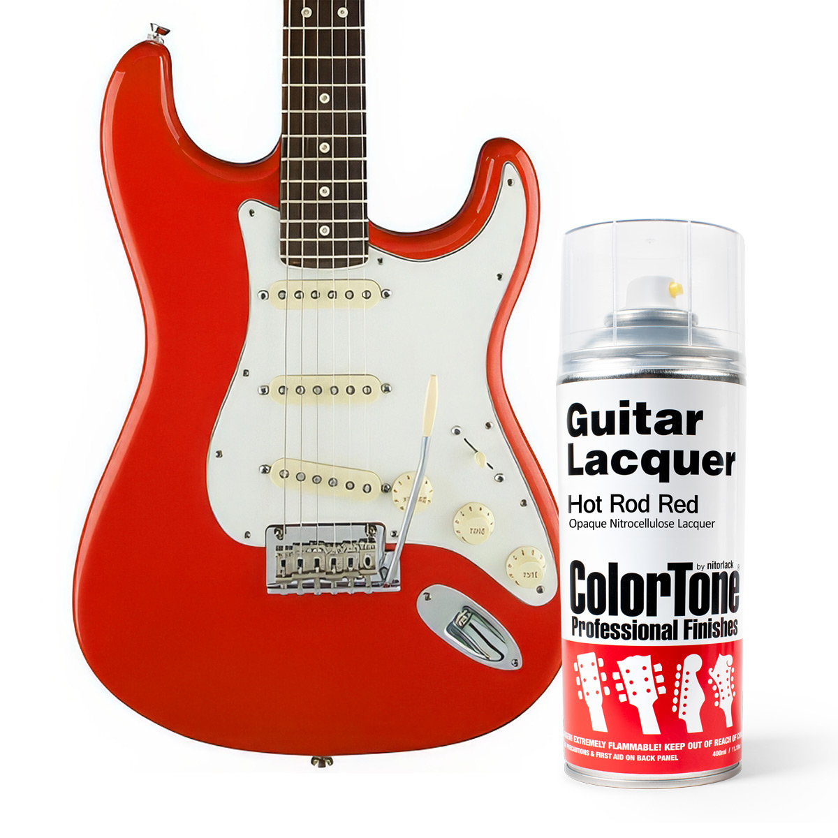 Laca en aerosol ColorTone para guitarra, Hot Rod Red Laca en aerosol ColorTone para guitarra, Hot Rod Red