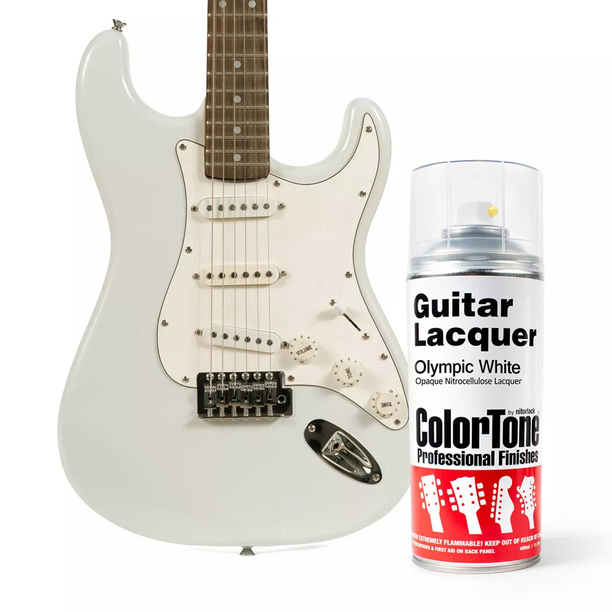 Laca en aerosol ColorTone para guitarra, Olympic White Laca en aerosol ColorTone para guitarra, Olympic White
