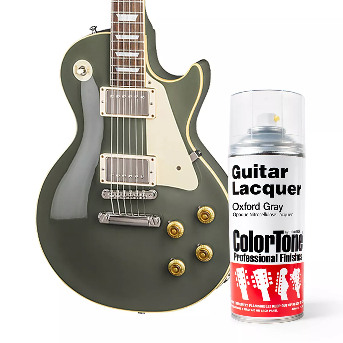 Laca en aerosol ColorTone para guitarra, Oxford Gray Laca en aerosol ColorTone para guitarra, Oxford Gray