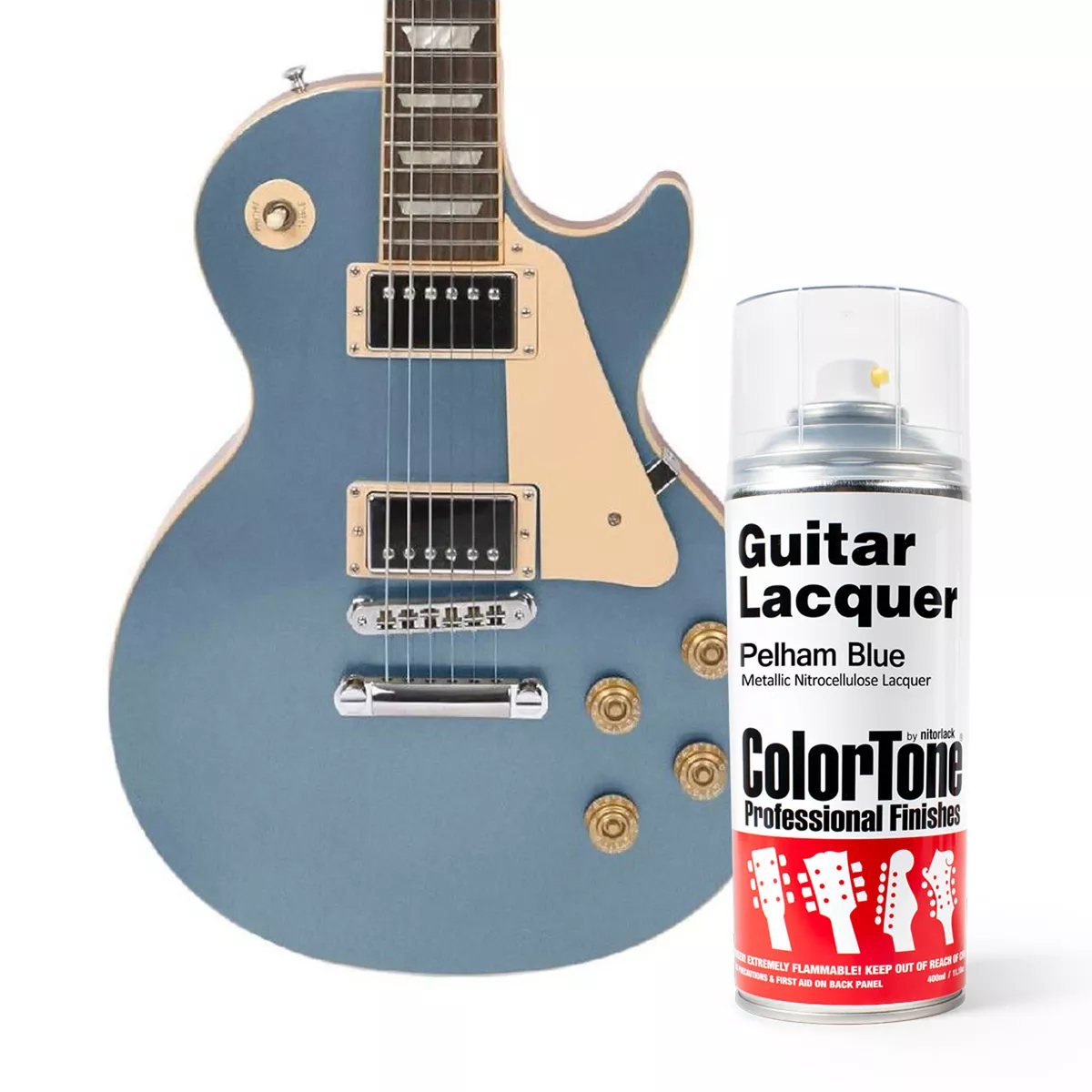 Laca en aerosol ColorTone para guitarra, Pelham Blue Laca en aerosol ColorTone para guitarra, Pelham Blue