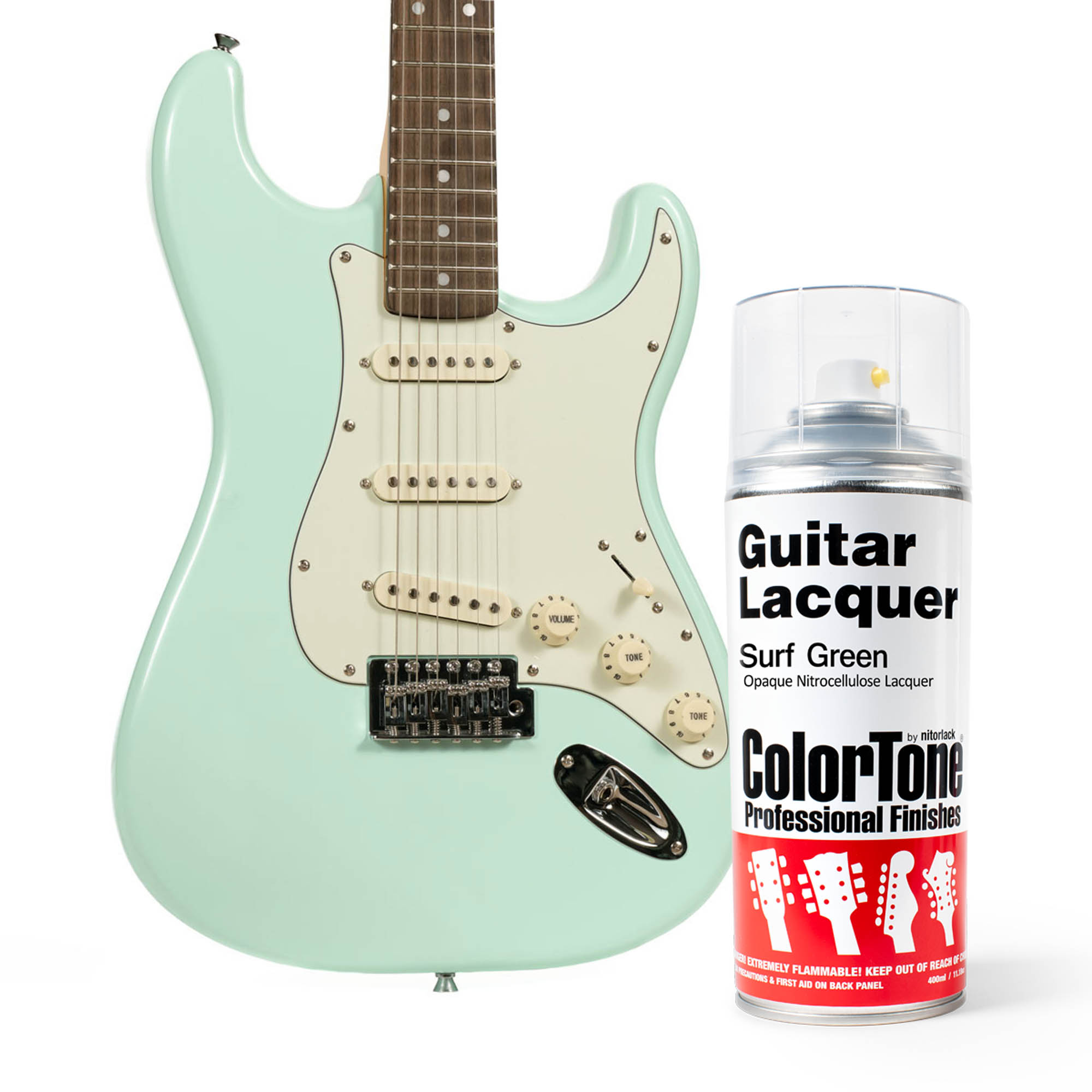 Laca en aerosol ColorTone para guitarra, Surf Green Laca en aerosol ColorTone para guitarra, Surf Green
