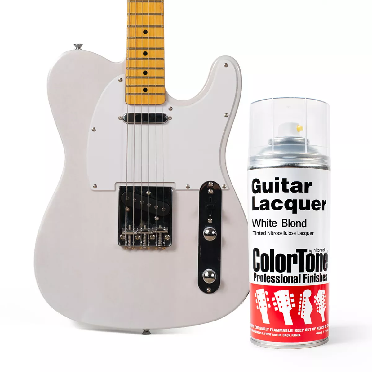 Laca en aerosol ColorTone para guitarra, White Blonde Laca en aerosol ColorTone para guitarra, White Blonde