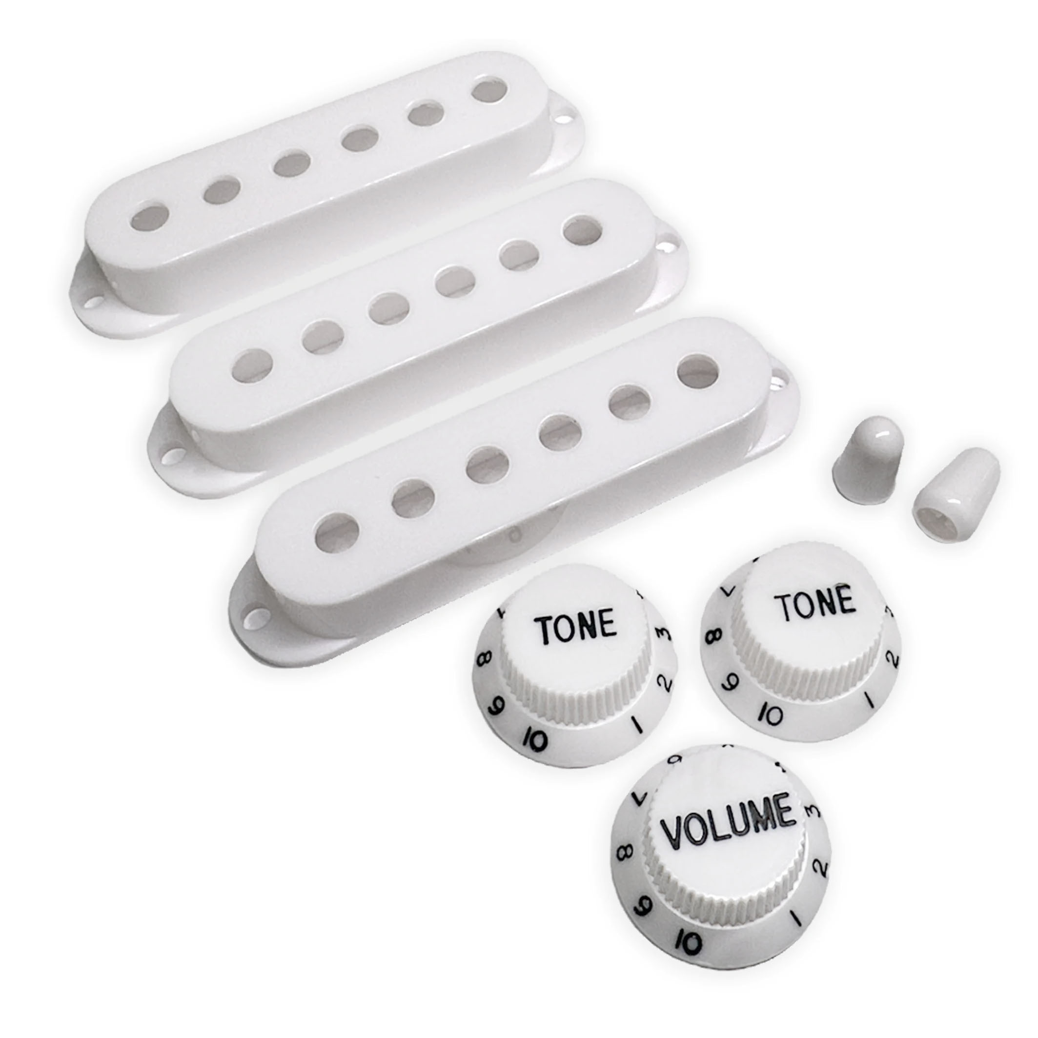  StewMac Knobs + Pickup Cover Set with Vintage Spacing