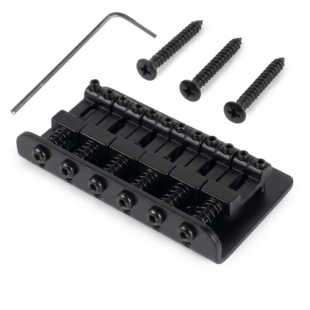 StewMac Top-Load Hardtail Bridge, Black