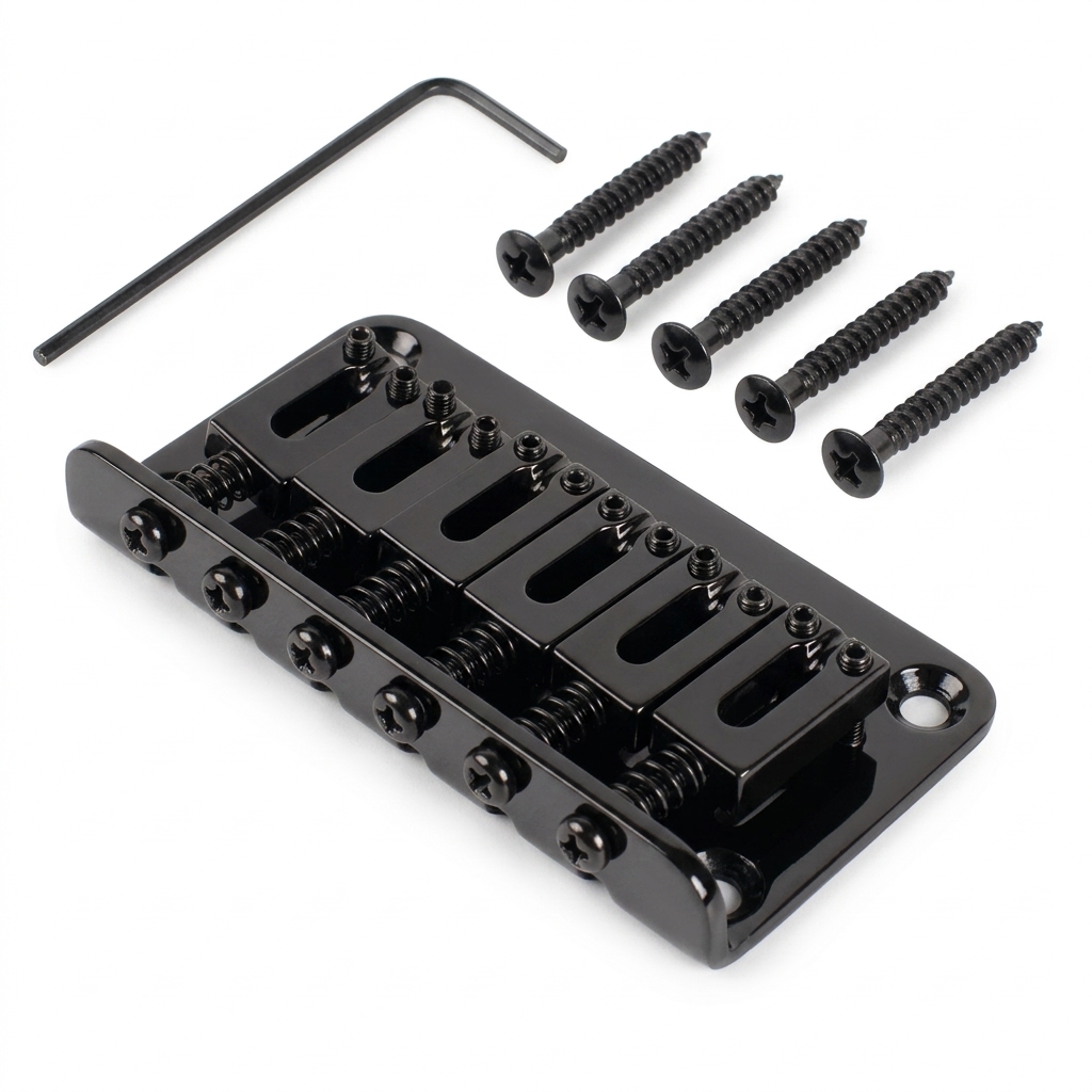StewMac Dual-Load Hardtail Bridge, Black