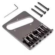 StewMac Puente 6-Saddle para Tele, Níquel Negro