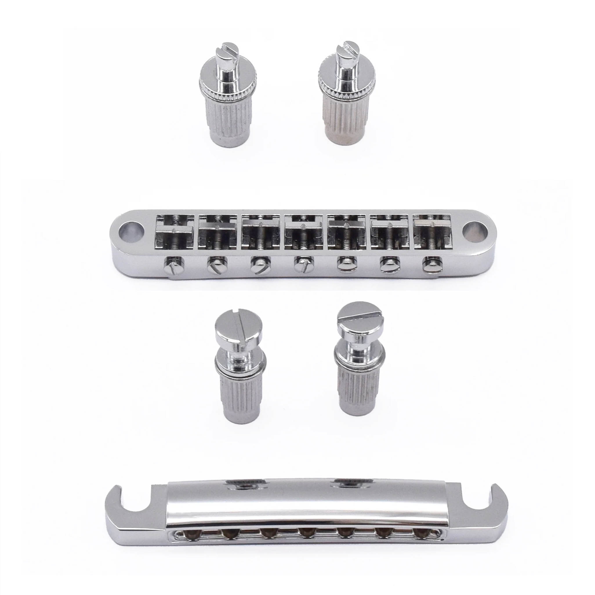 StewMac, 7-StringTune-o-matic, puente y cordal, cromado