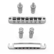 Puente y cordal StewMac Tune-o-matic de 7-String, cromo satinado