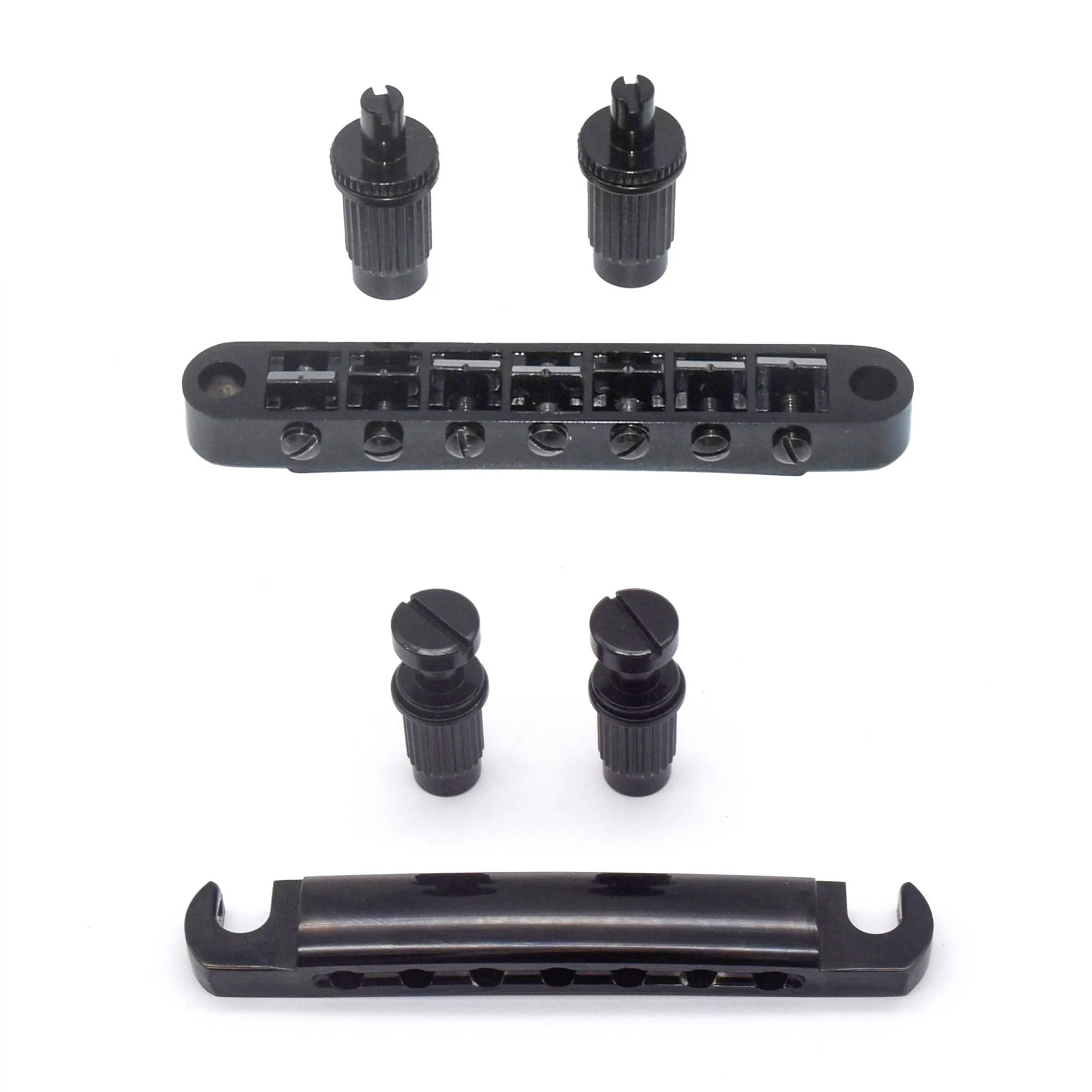 Puente y cordal StewMac Tune-o-matic de 7-String, negro