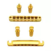 Puente y cordal StewMac Tune-o-matic de 7-String, dorado satinado