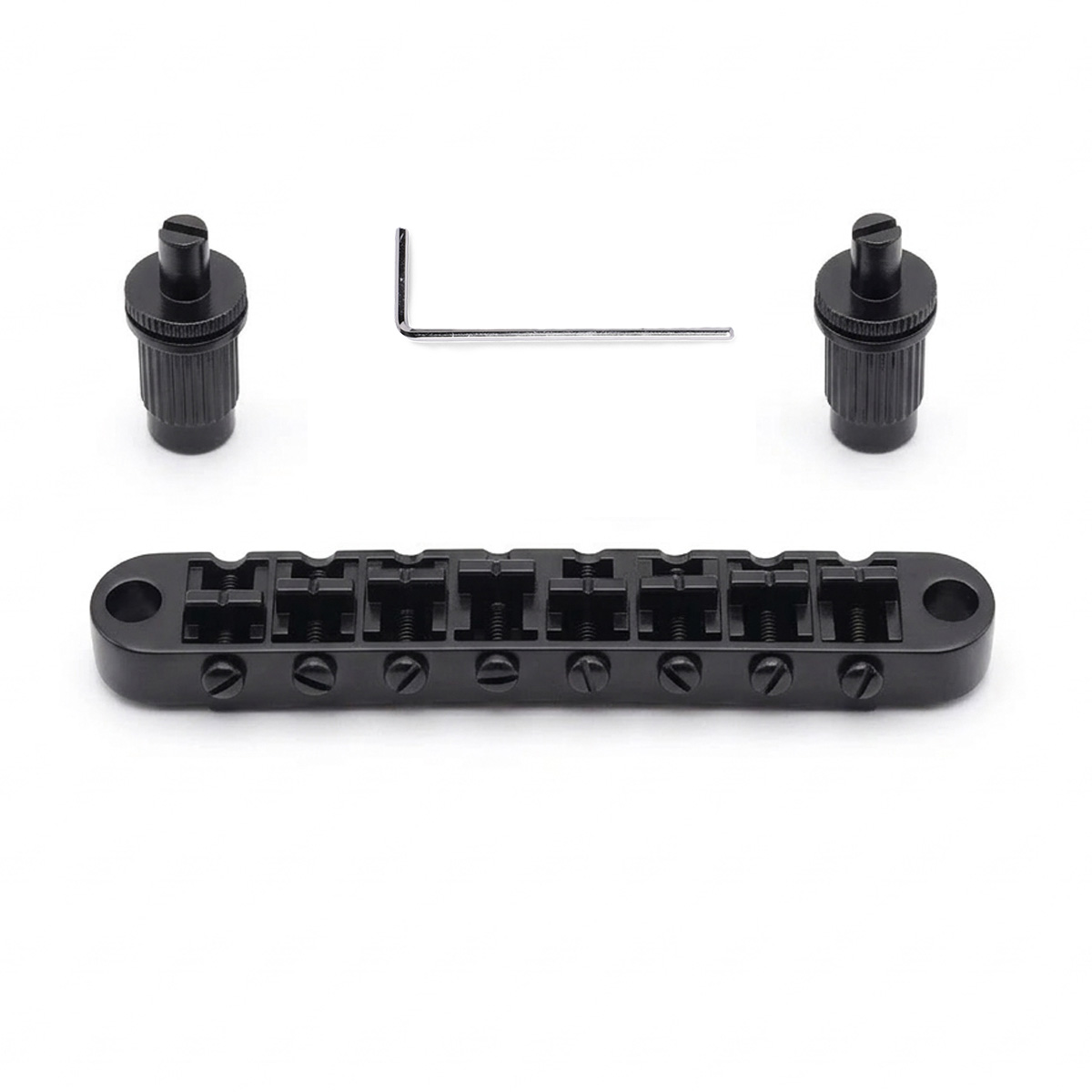 Puente StewMac Tune-O-Matic 8-String, negro