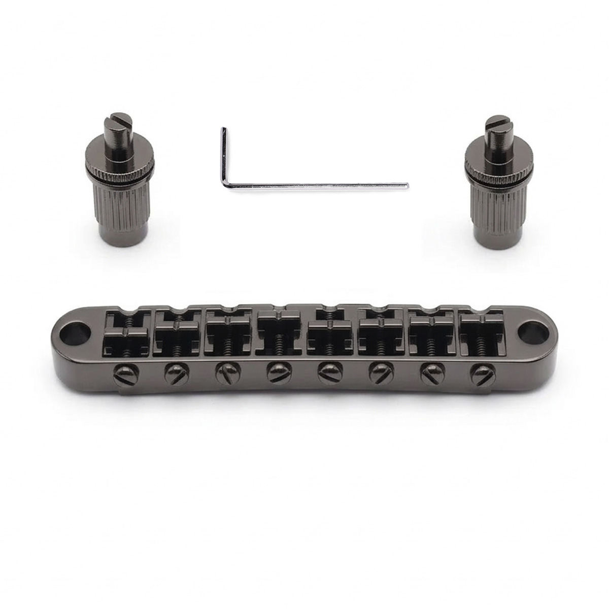 Puente StewMac Tune-O-Matic 8-String, níquel negro