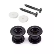 Botones de correa larga StewMac, negros, juego de 2