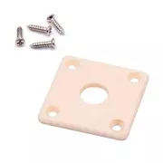 Placa de jack de plástico StewMac, crema, curva