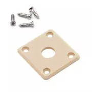 Placa de jack de plástico StewMac, crema, plana