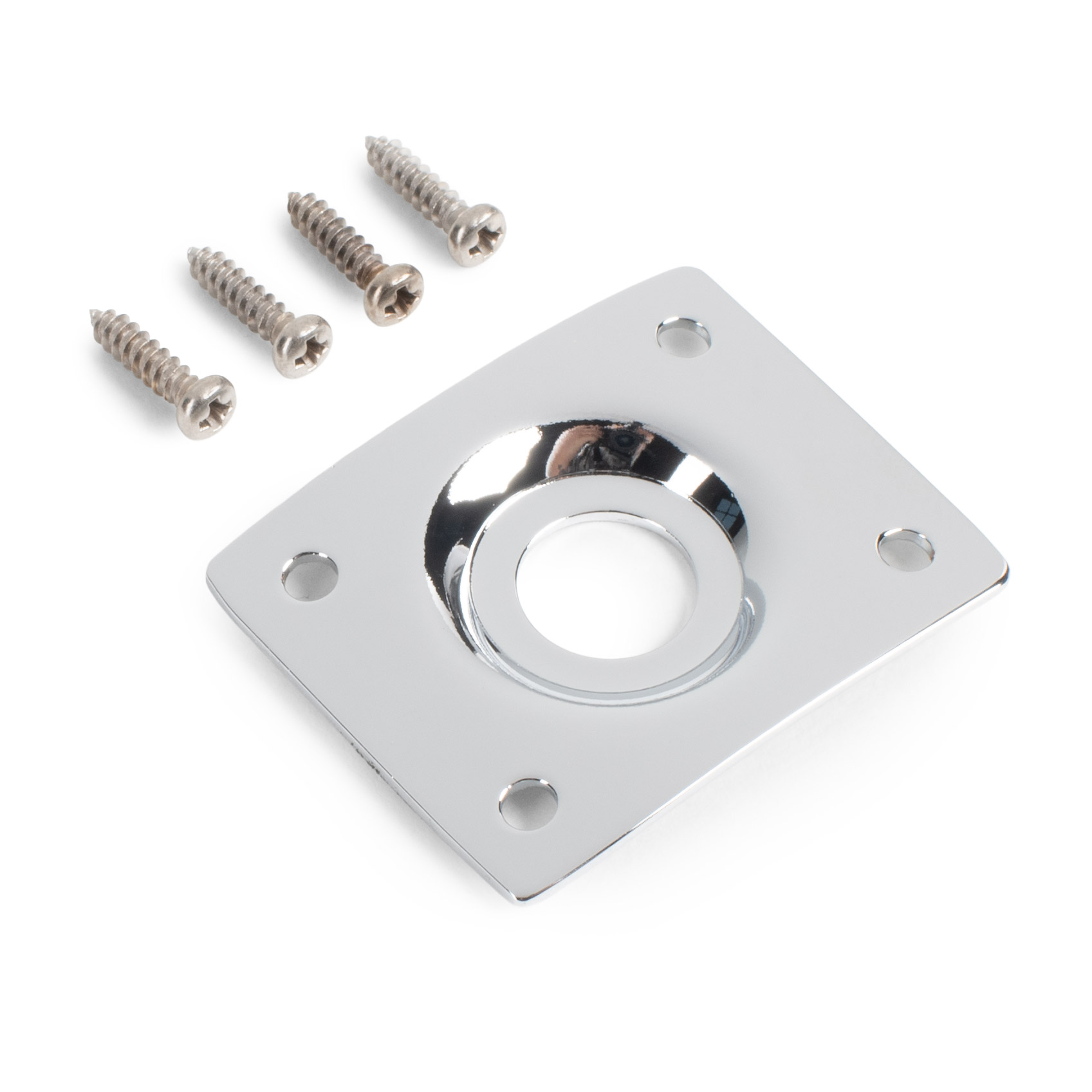 StewMac Steel Rectangular Jack Plate, Recessed Hole