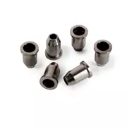 StewMac Guitar String-through Bullet Ferrules, níquel negro, juego de 6