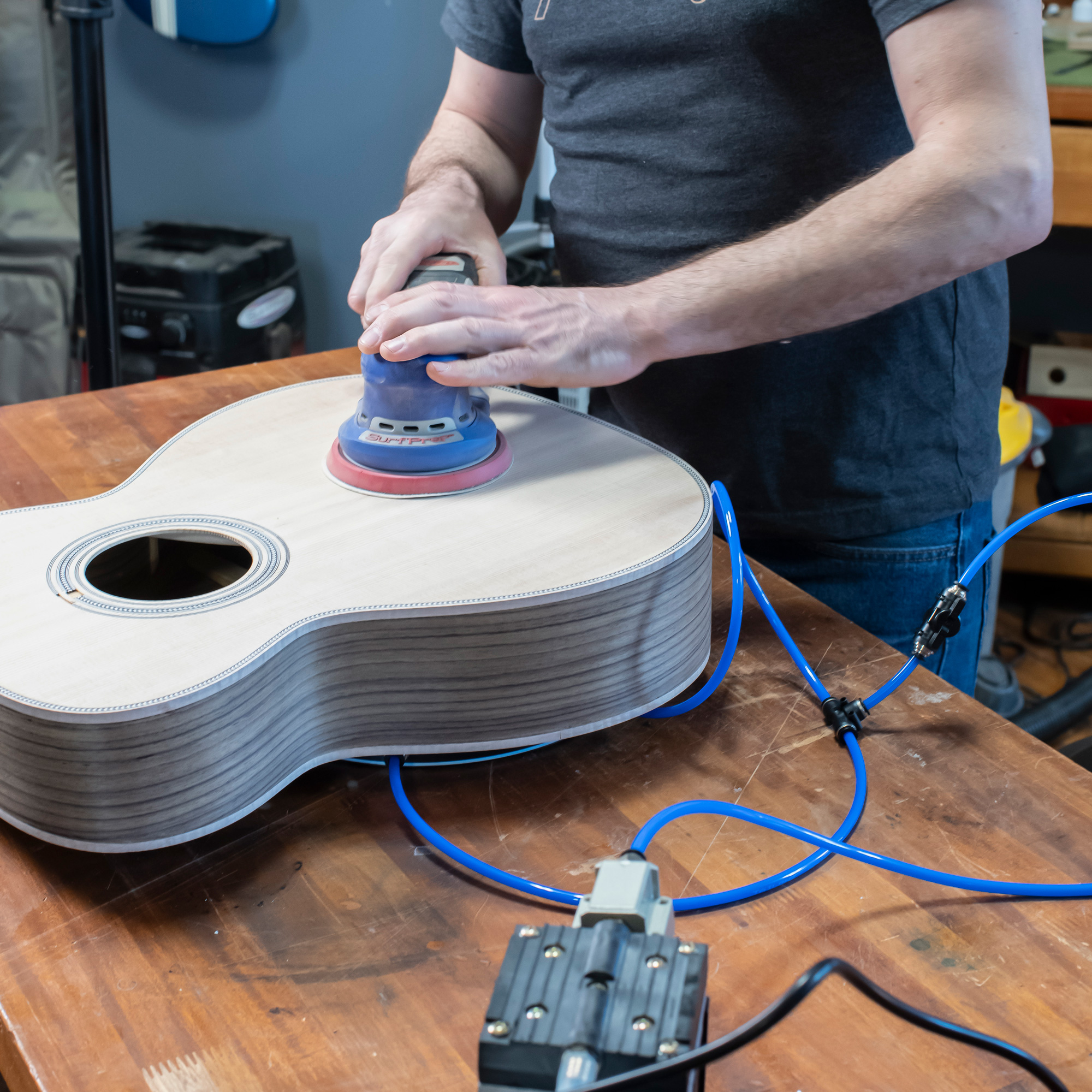 Abrazadera de vacío de banco de doble cara