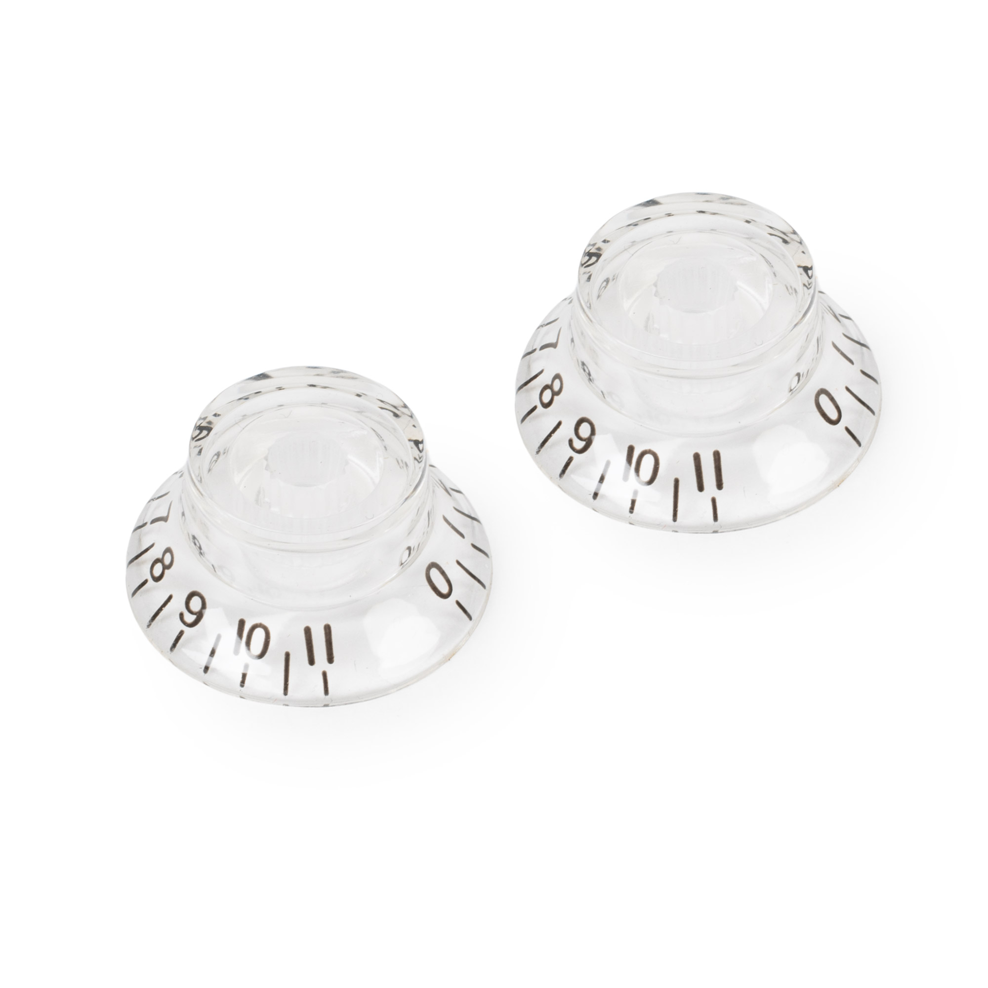 StewMac Bell Knob “These Go to 11” - 2 Pack, Clear
