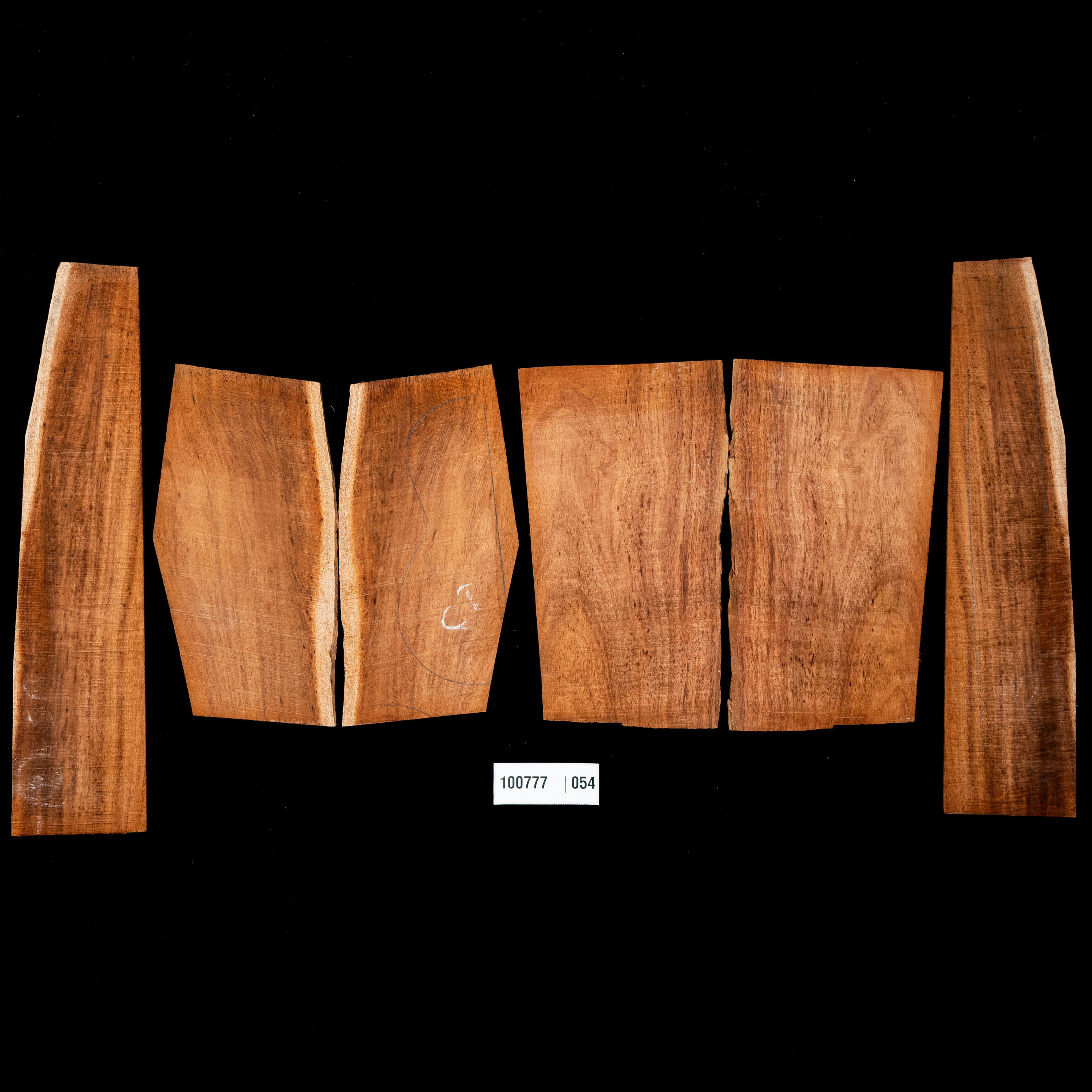 Koa Top + Back + Side Set for Tenor Ukulele - 054
