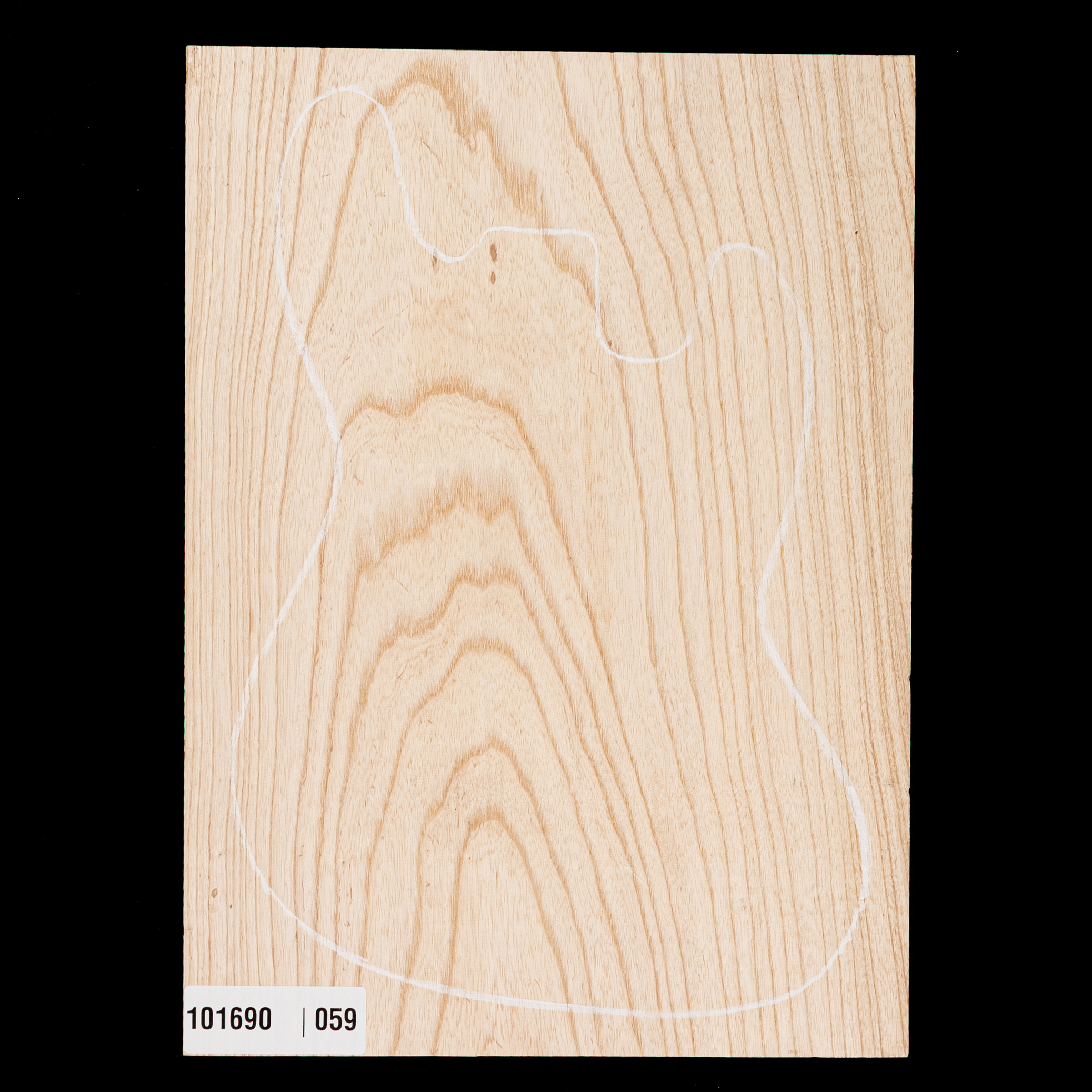 Cuerpo ancho en blanco de fresno del pantano, 1-Piece (11,6 lb) - 059