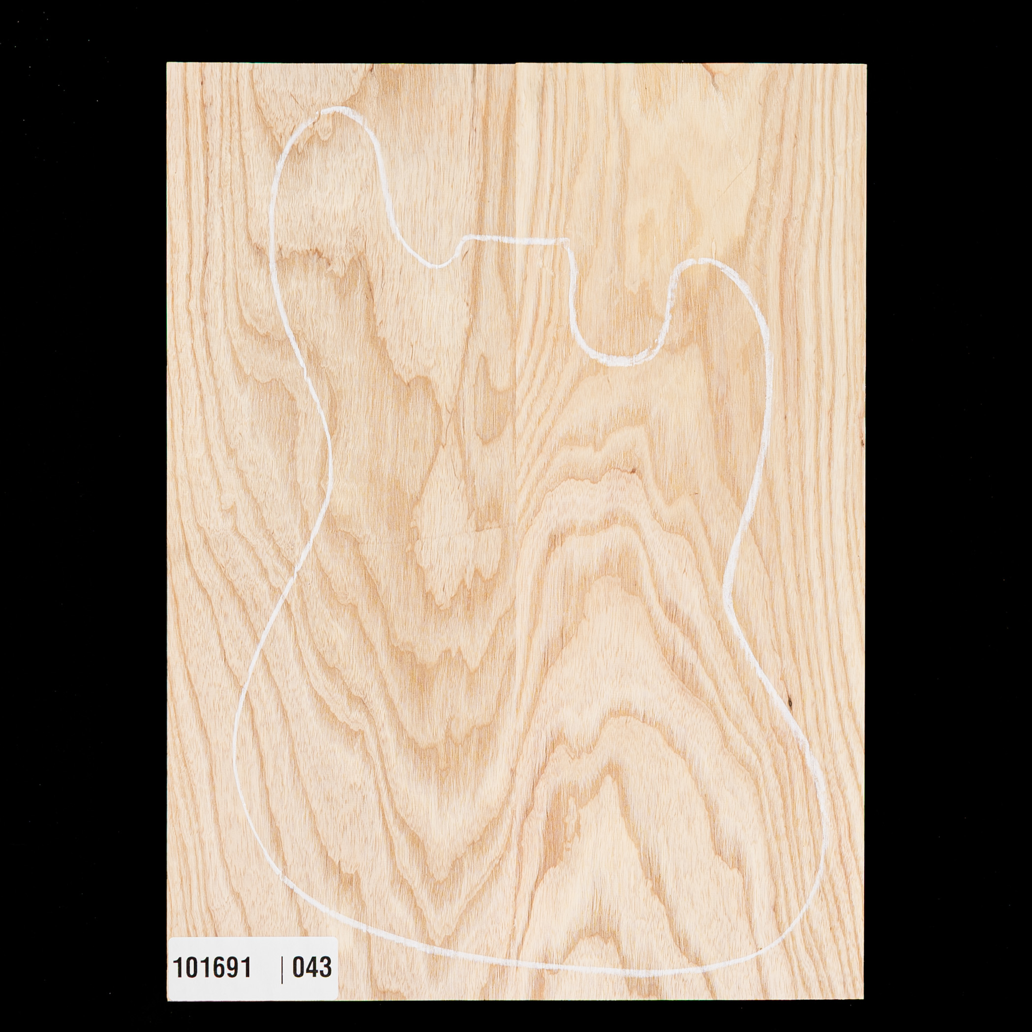 Cuerpo cuerpo en bruto sobredimensionado de fresno del pantano, 2-Piece (11,2 lb) - 043