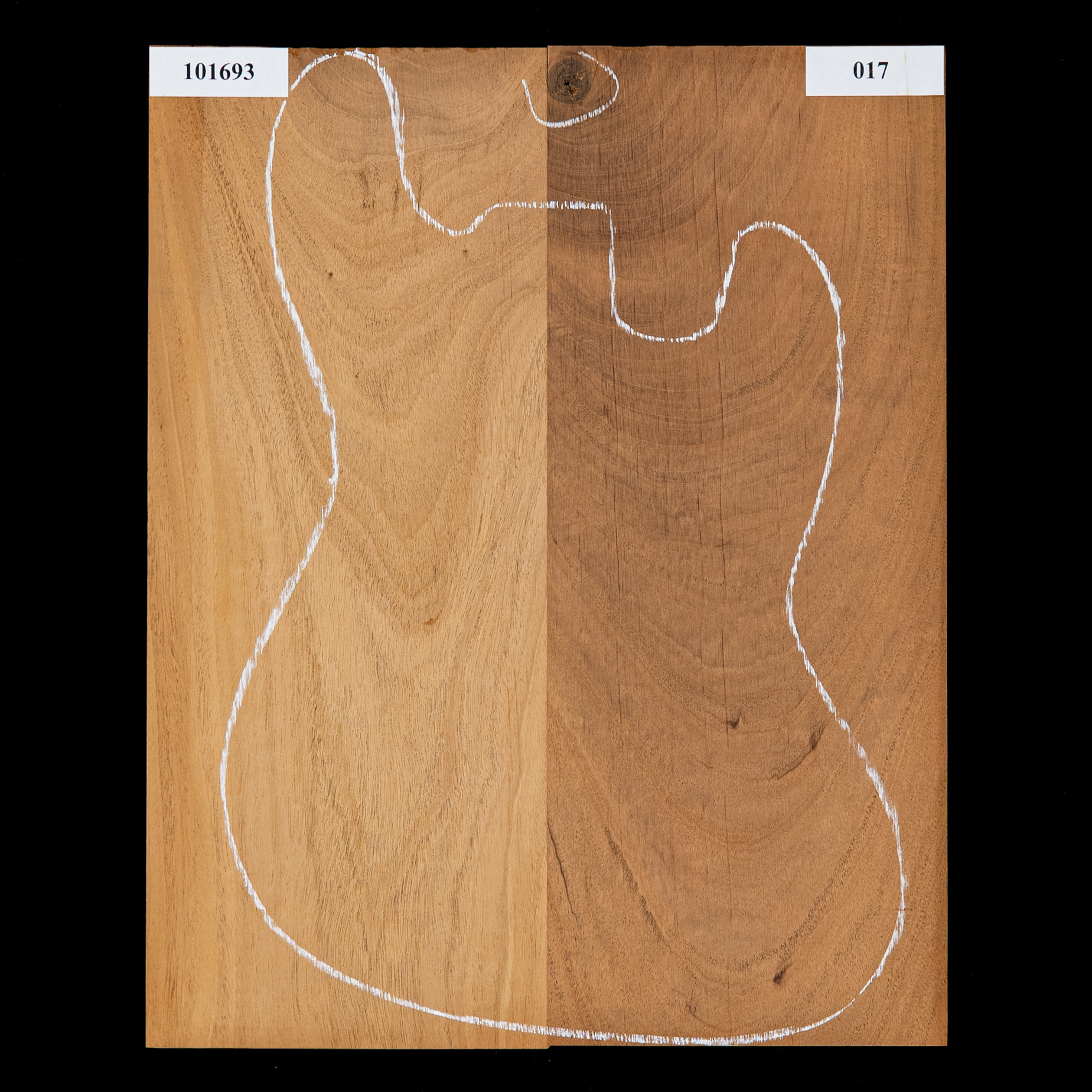 Cuerpo cuerpo en bruto sobredimensionado de caoba hondureña, 2-Piece (12,4 lb) - 017 Cuerpo cuerpo en bruto sobredimensionado de caoba hondureña, 2-Piece (12,4 lb) - 017