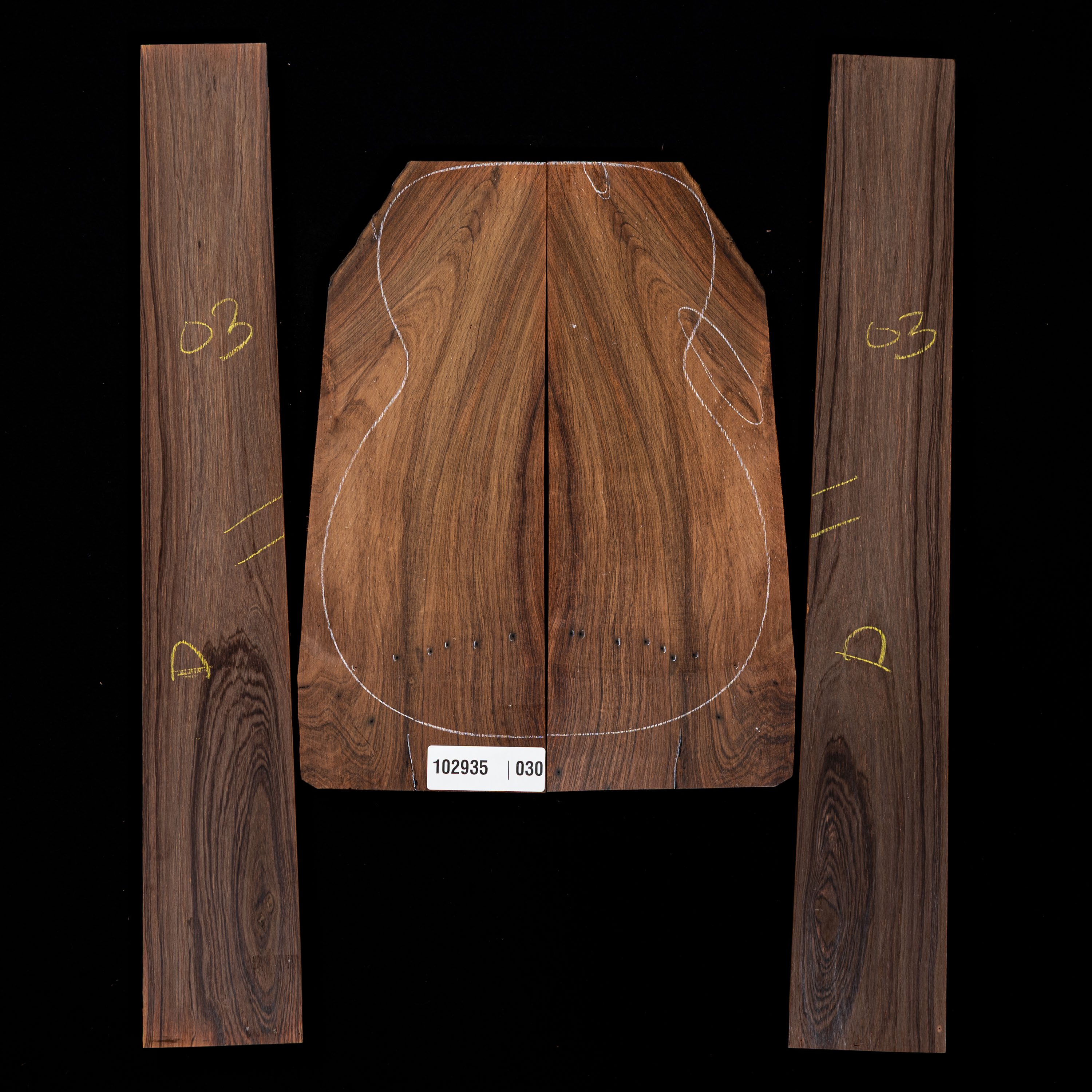 Set de Fondos y Aros de Palosanto Brasileño - 030