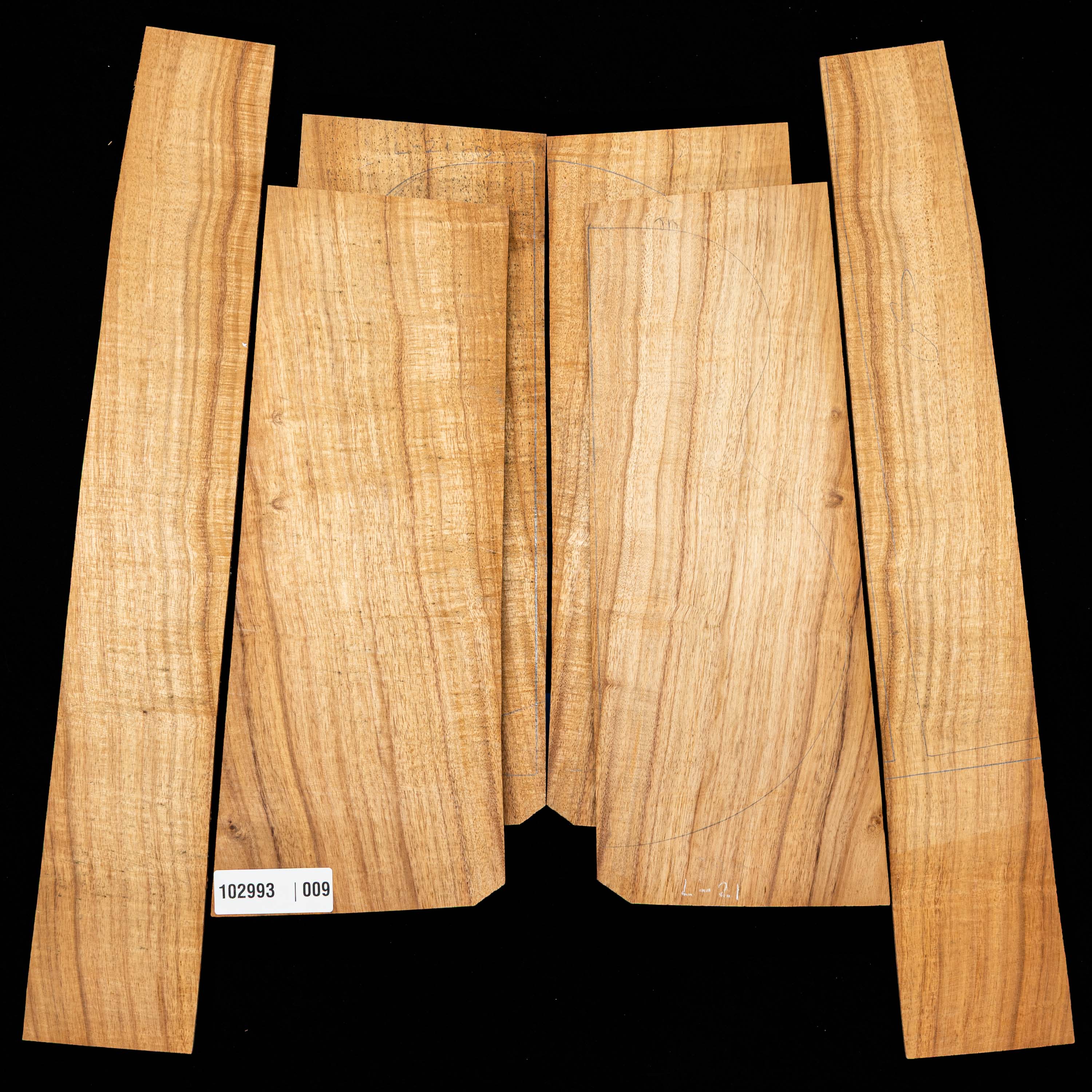 Top Koa + Set de fondo y aros - 009