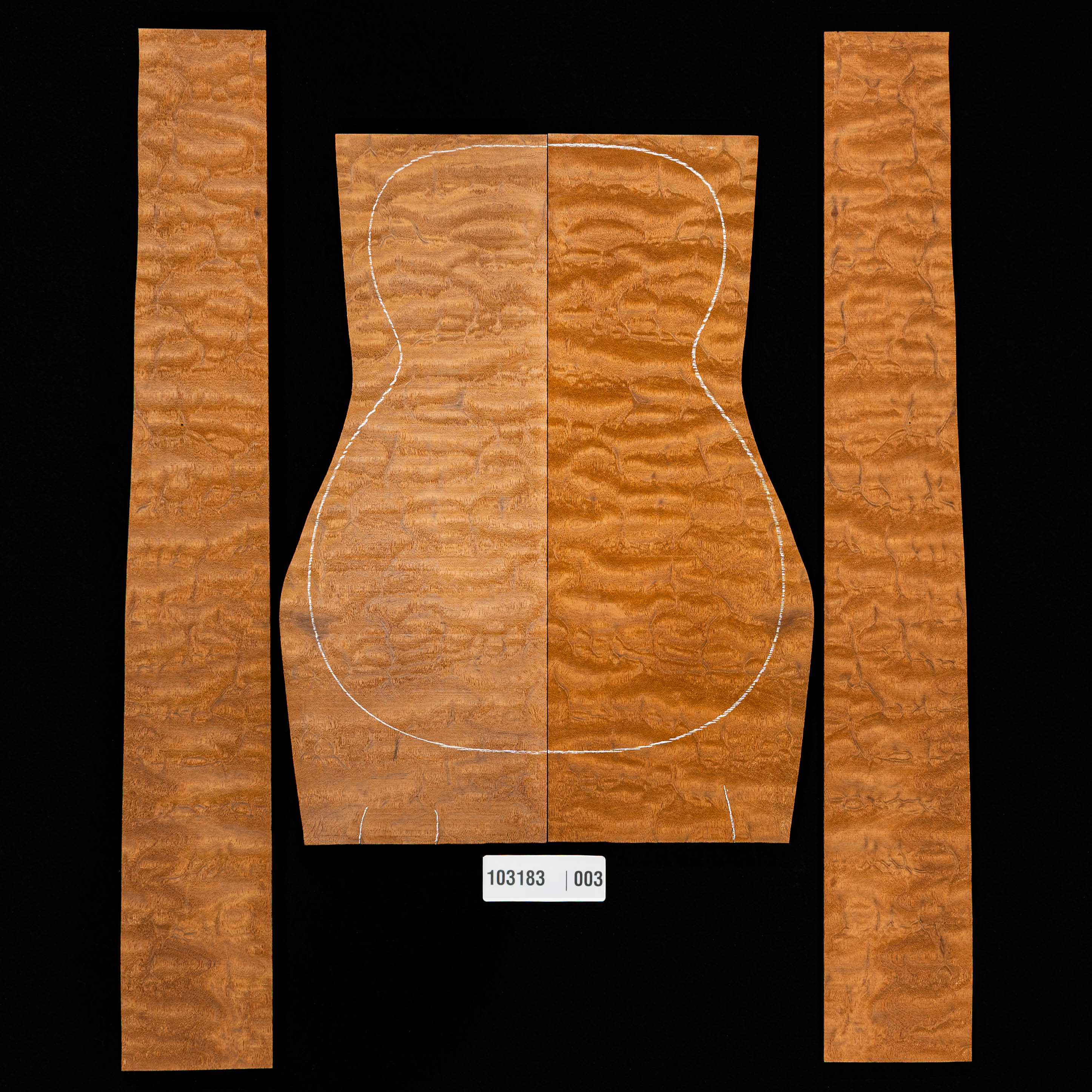 The Tree Set de fondo y aros acolchado de caoba hondureña, reserva estándar - 003