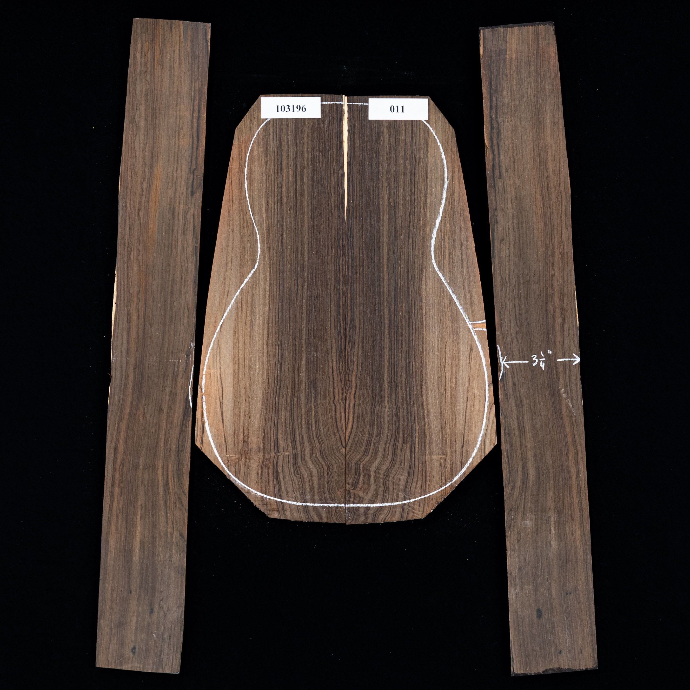 Set de Fondos y Aros de Palosanto Brasileño - 011 Set de Fondos y Aros de Palosanto Brasileño - 011