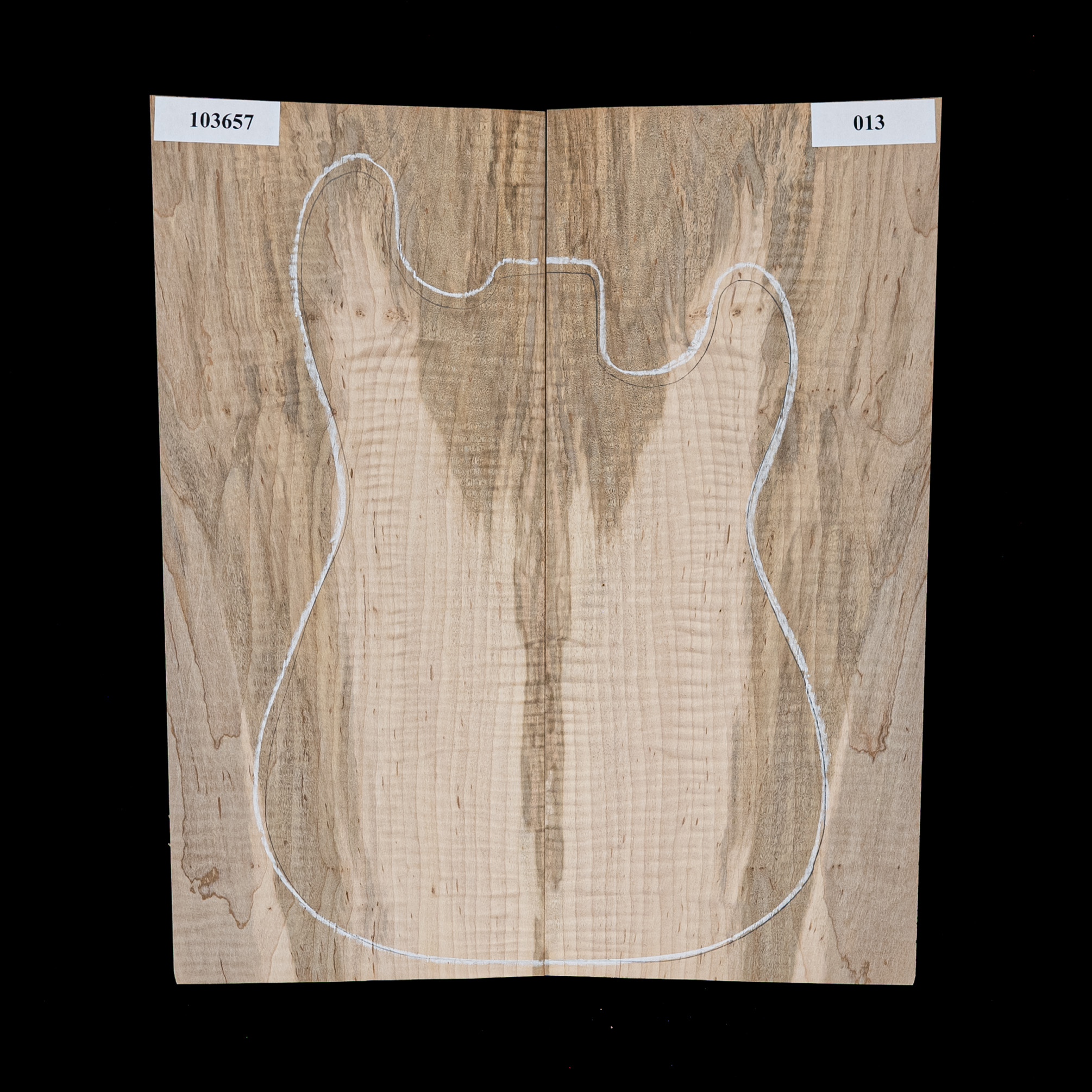 Tapa laminada de arce rojo Ambrosia flameado - 013 Tapa laminada de arce rojo Ambrosia flameado - 013