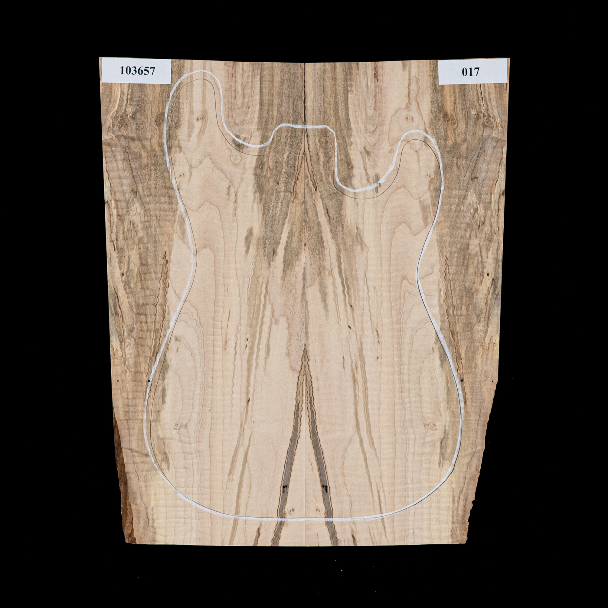 Tapa laminada de arce rojo Ambrosia flameado - 017 Tapa laminada de arce rojo Ambrosia flameado - 017